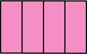 Purple Rectangle Fractions 4|4