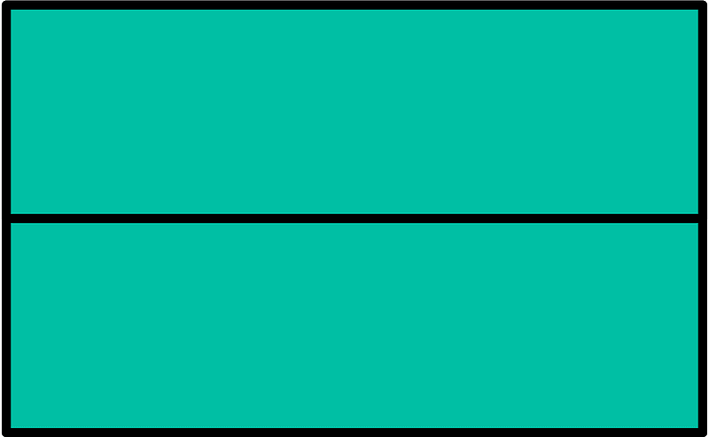 Teal-Green Rectangle Fractions 2|2