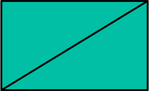 Teal-Green Rectangle Fractions 2|2