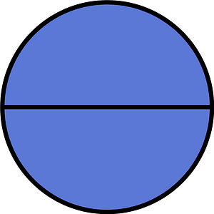 Ultramarine Circle Fractions 2|2