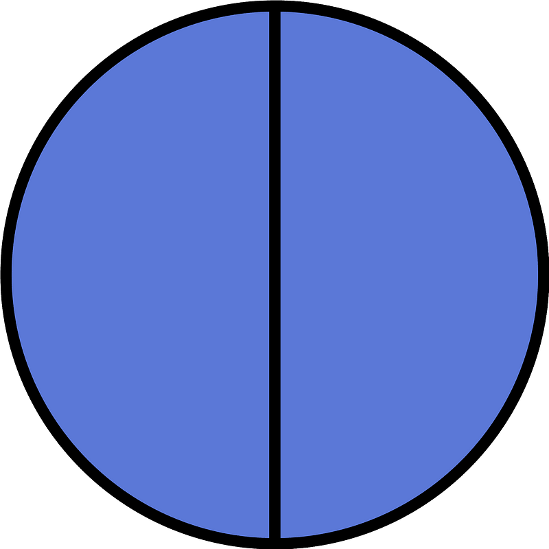 Ultramarine Circle Fractions 2|2