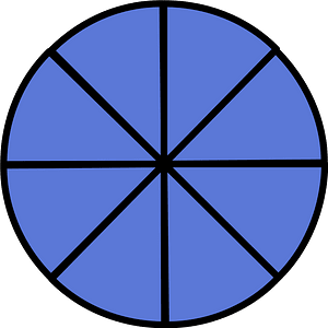 Ultramarine Circle Fractions 8|8