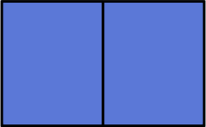 Ultramarine Rectangle Fractions 2|2