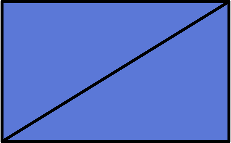 Ultramarine Rectangle Fractions 2|2