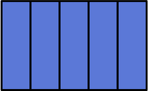 Ultramarine Rectangle Fractions 5|5