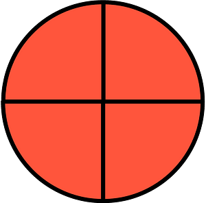 Vermilion Circle Fractions 4|4