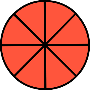 Vermilion Circle Fractions 8|8