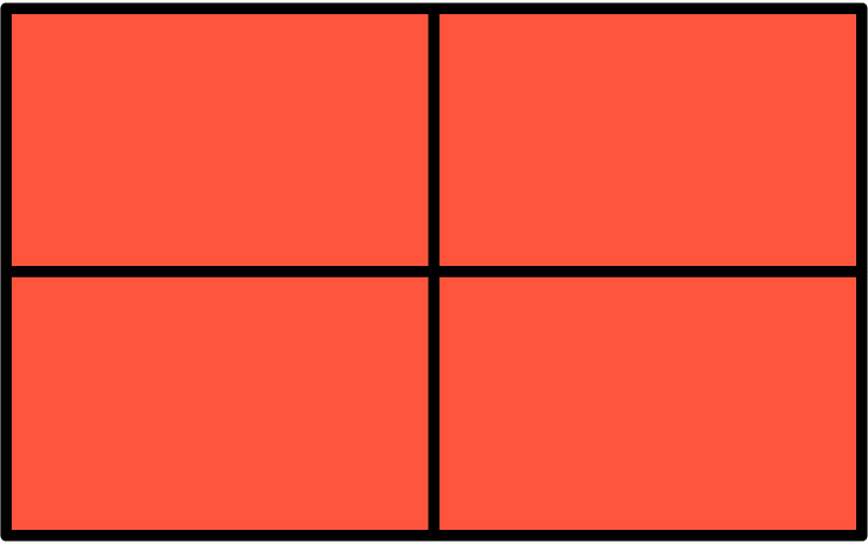 Vermilion Rectangle Fractions 4|4