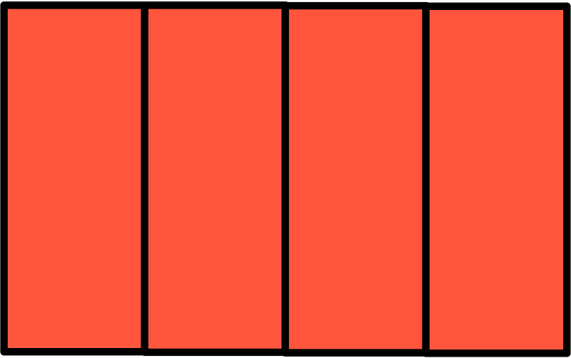 Vermilion Rectangle Fractions 4|4