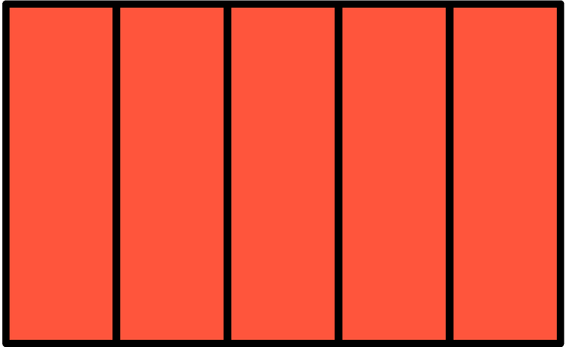 Vermilion Rectangle Fractions 5|5