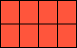 Vermilion Rectangle Fractions 8|8