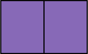 Violet Rectangle Fractions 2|2