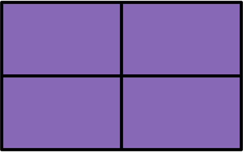 Violet Rectangle Fractions 4|4