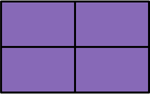 Violet Rectangle Fractions 4|4