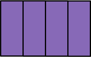 Violet Rectangle Fractions 4|4