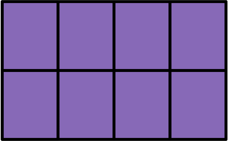 Violet Rectangle Fractions 8|8