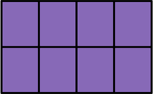 Violet Rectangle Fractions 8|8