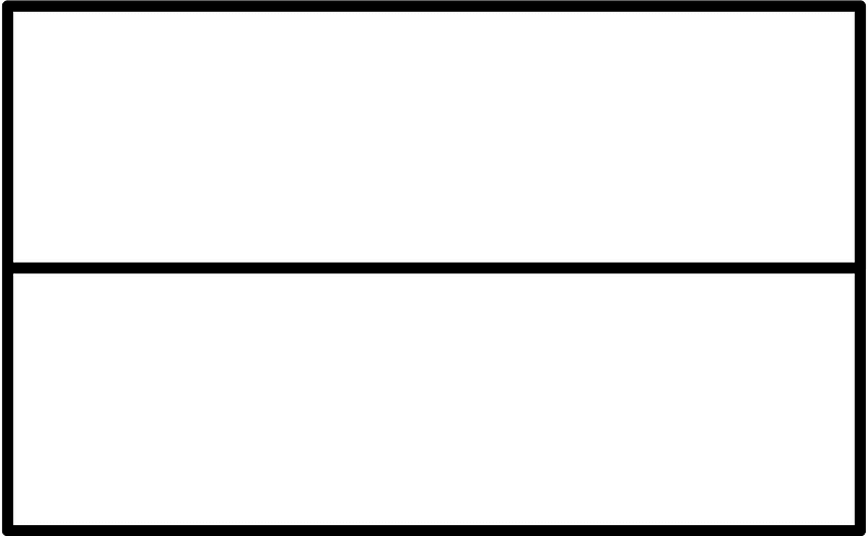 White Rectangle Fractions 2|2