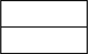 White Rectangle Fractions 2|2