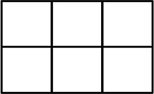White Rectangle Fractions 6|6