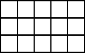 White Rectangle Fractions 15|15