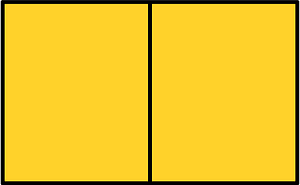 Yellow-Amber Rectangle Fractions 2|2