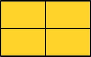 Yellow-Amber Rectangle Fractions 4|4