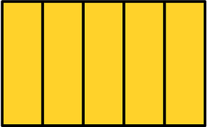 Yellow-Amber Rectangle Fractions 5|5