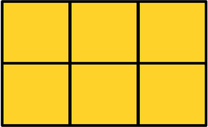 Yellow-Amber Rectangle Fractions 6|6
