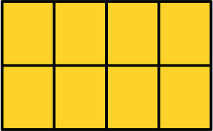 Yellow-Amber Rectangle Fractions 8|8