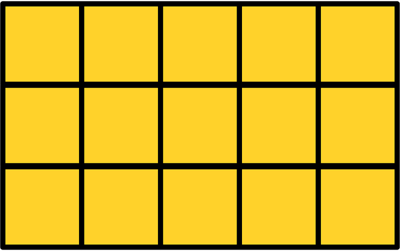 Yellow-Amber Rectangle Fractions 15|15