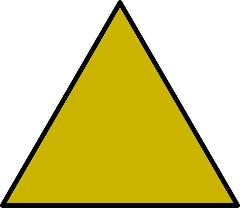 Dark Green Equilateral Triangle
