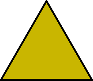 Dark Green Equilateral Triangle