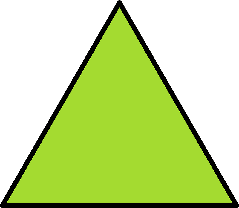 Lime Equilateral Triangle