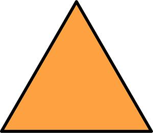 Orange Equilateral Triangle