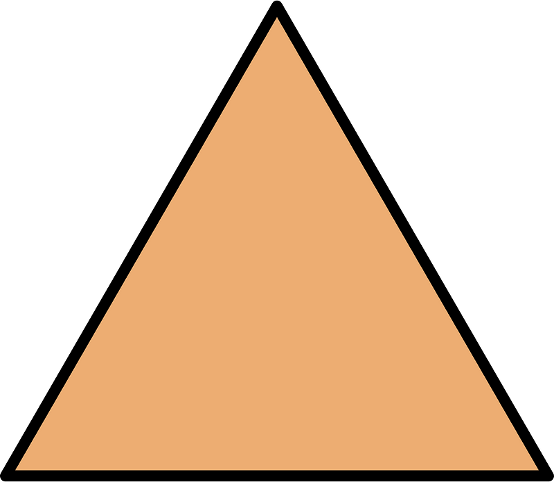 Orange Equilateral Triangle