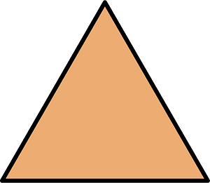 Orange Equilateral Triangle