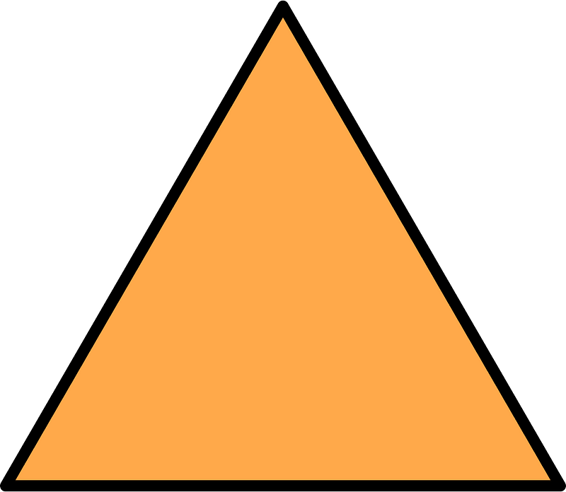 Orange Equilateral Triangle