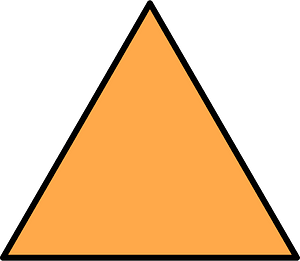 Orange Equilateral Triangle