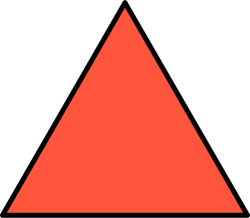Vermilion Equilateral Triangle