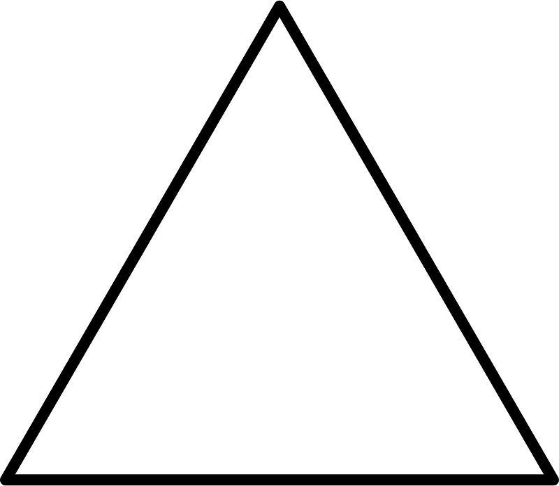 White Equilateral Triangle