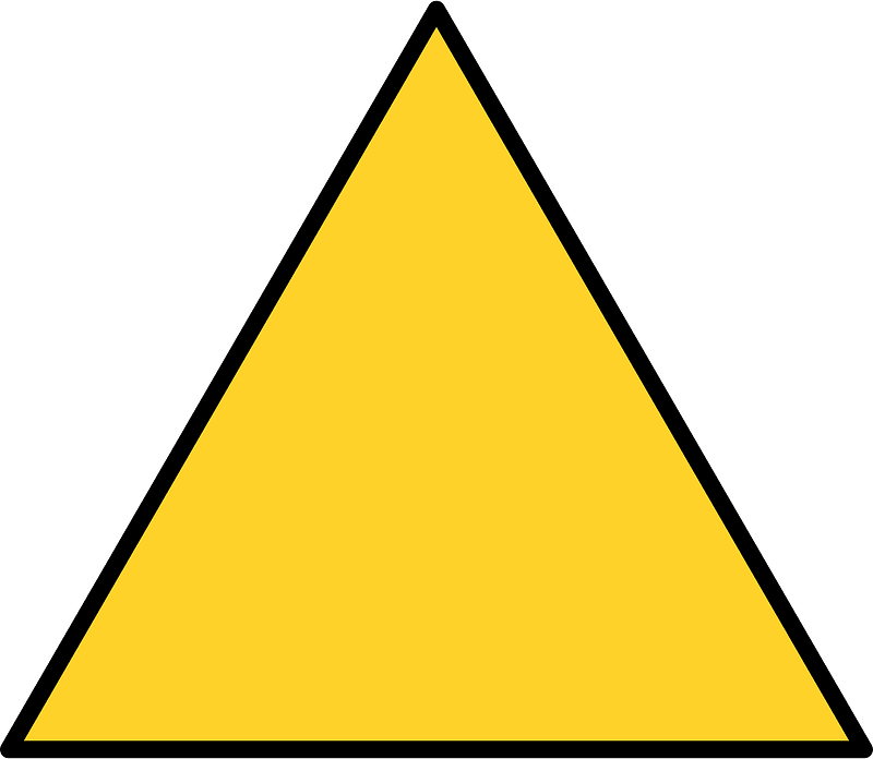 Yellow-Amber Equilateral Triangle