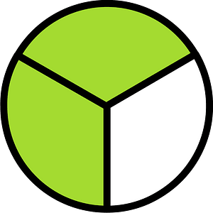 Lime Circles Fractions 2|3