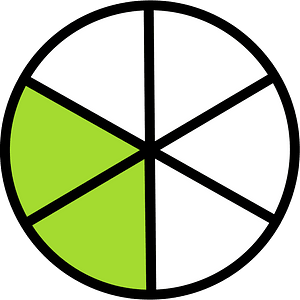 Lime Circles Fractions 2|6