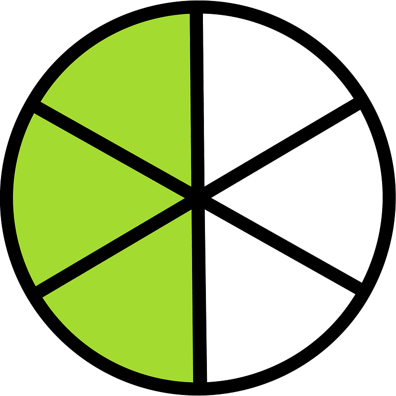 Lime Circles Fractions 3|6