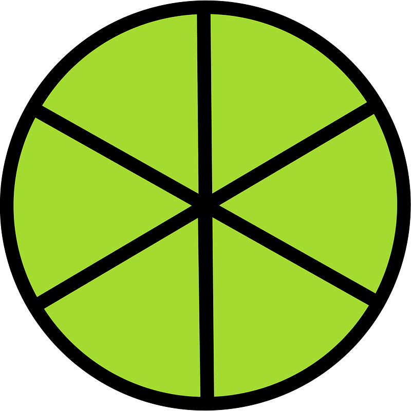 Lime Circles Fractions 6|6