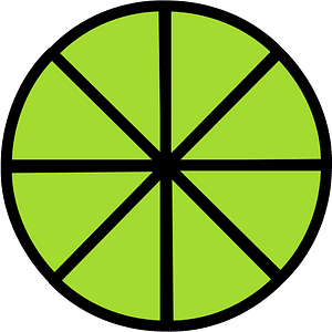 Lime Circles Fractions 8|8