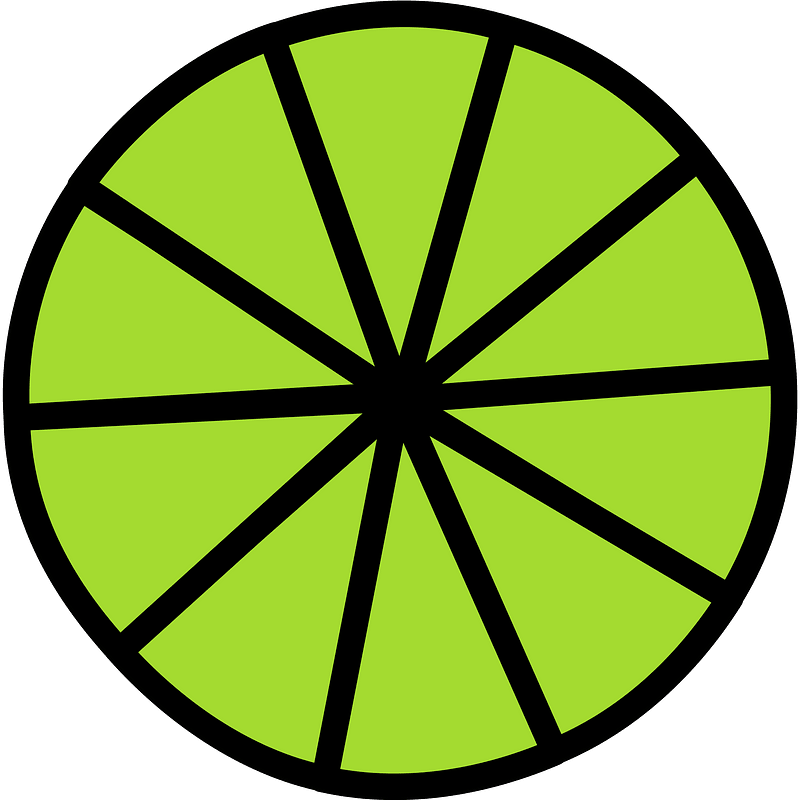 Lime Circles Fractions 10|10