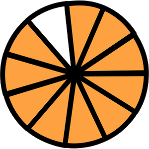 Orange Circles Fractions 10:11