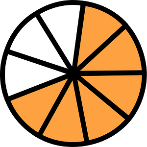 Orange Circles Fractions 6:9